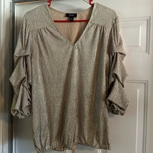 MSK Metallic Gold Blouse.
